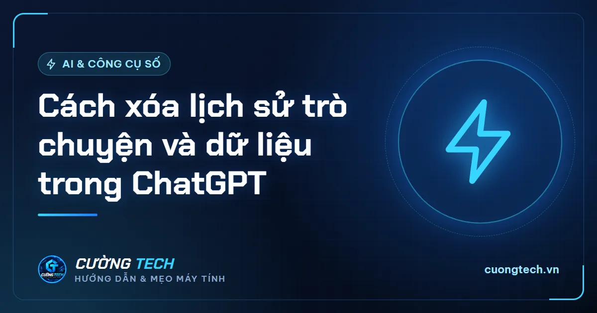 Cách xóa lịch sử trò chuyện và dữ liệu trong ChatGPT