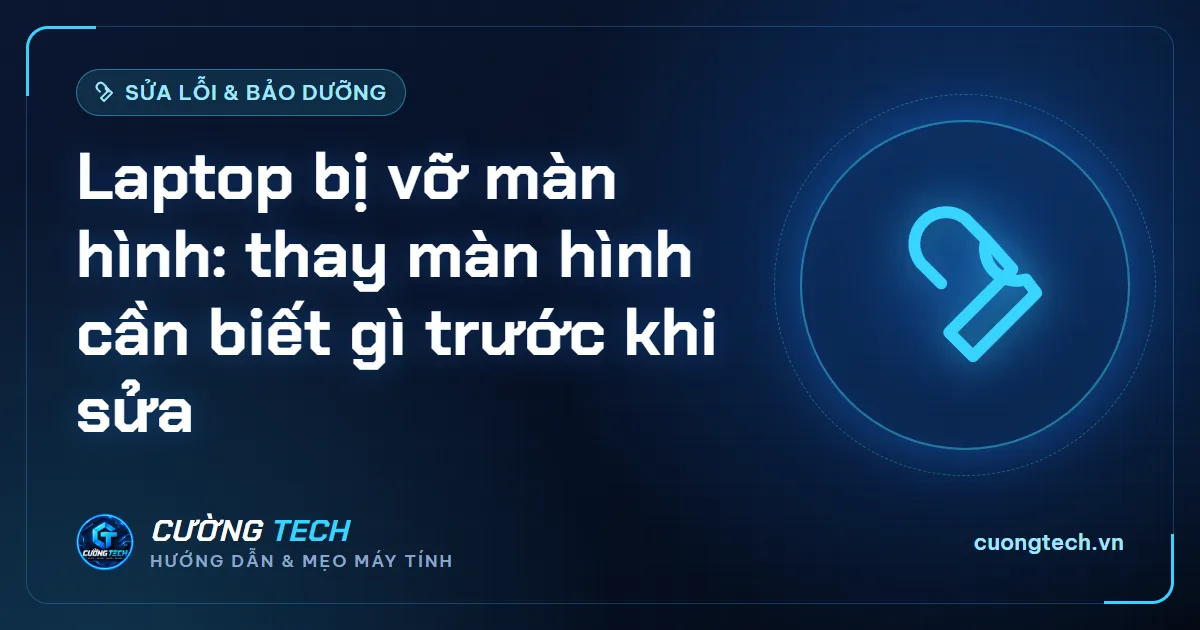 Laptop bị vỡ màn hình: thay màn hình cần biết gì trước khi sửa