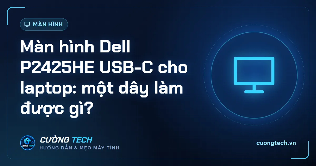 Màn hình Dell P2425HE USB-C cho laptop: một dây làm được gì?