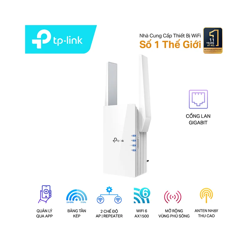 Bộ kích sóng Wi-Fi 6 TP-Link RE505X AX1500