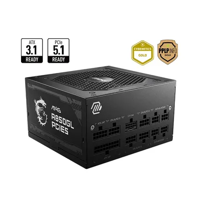 Nguồn MSI MAG A850GL PCIE5 850W 80 Plus Gold
