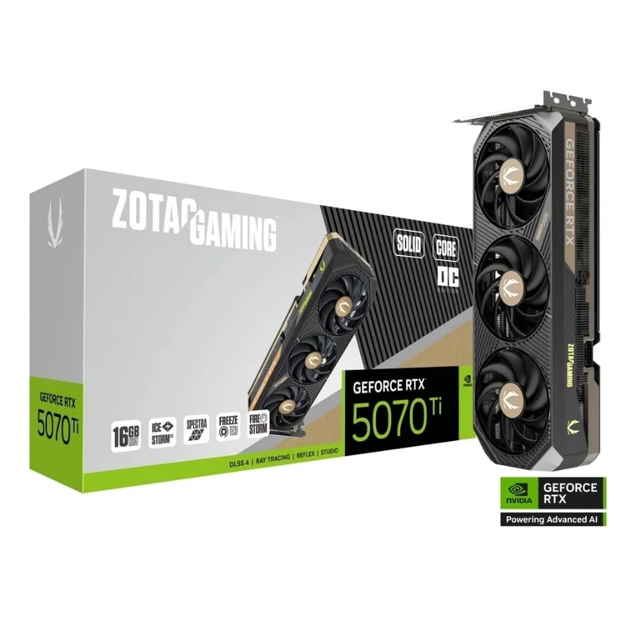 Card màn hình Zotac RTX 5070 Ti Solid Core OC 16GB